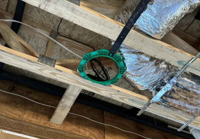 Klipsch custom install in ceiling during new home construction.