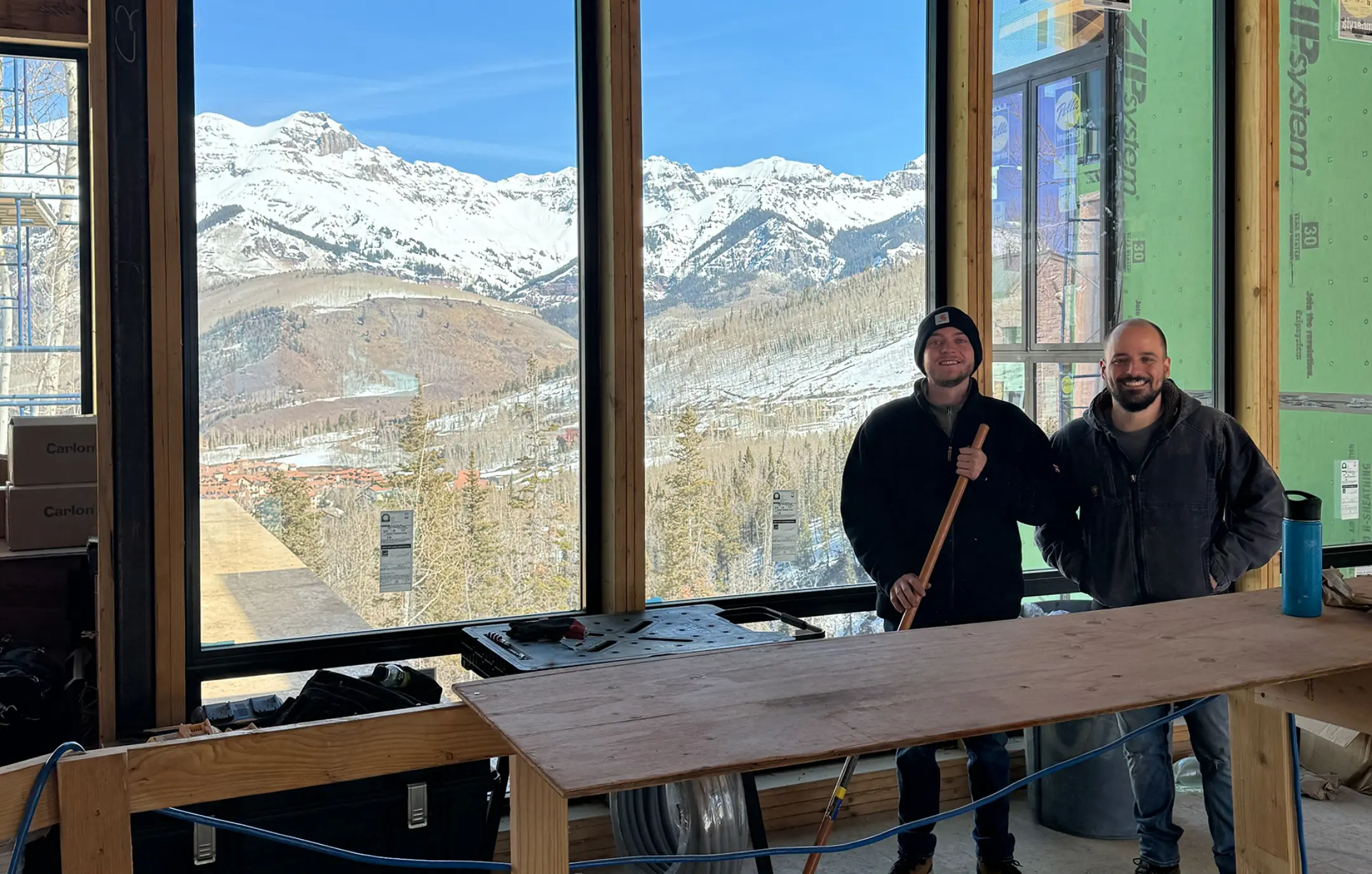 Cabling and networking installation at new construction build in Colorado.