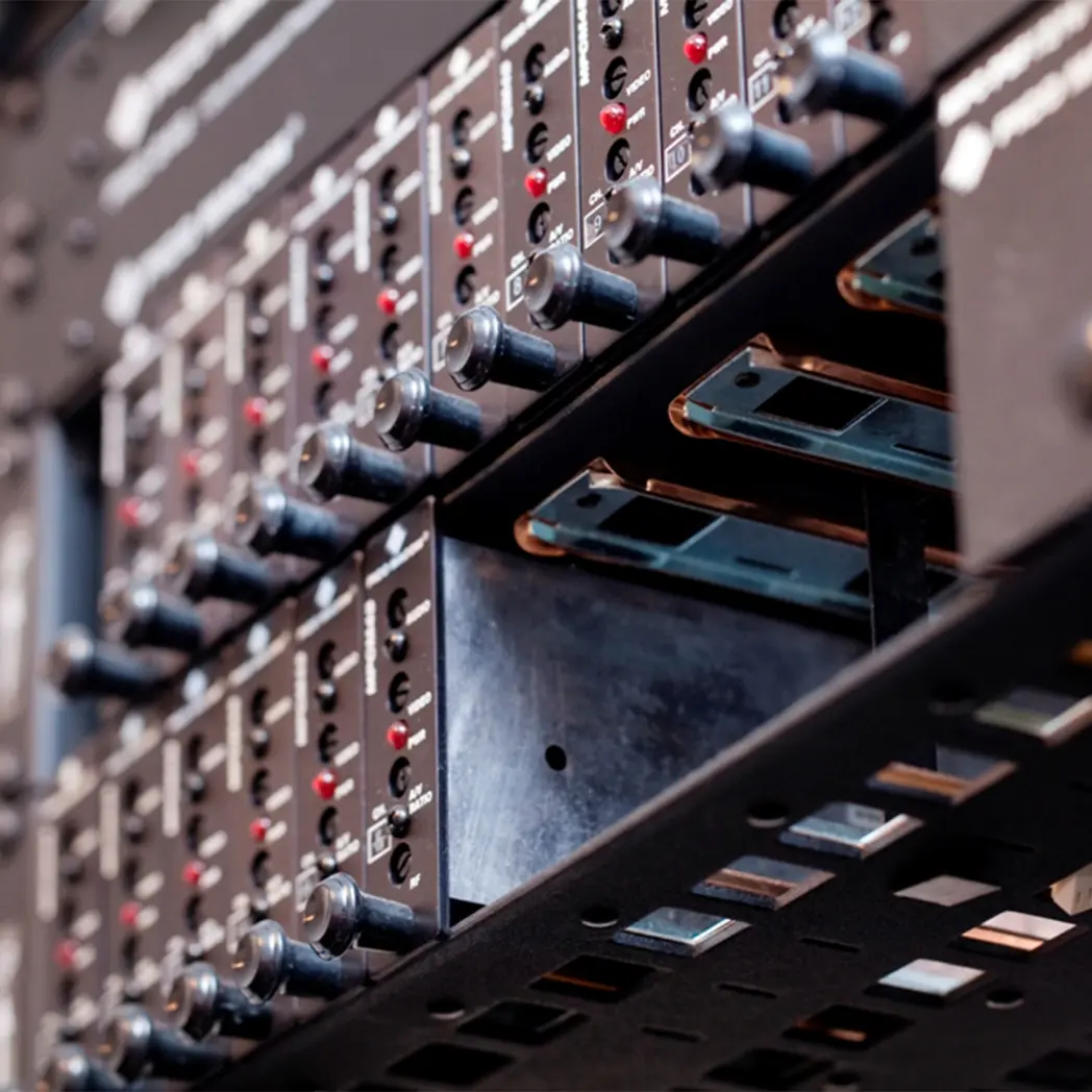 AV rack installation for hospitality business.