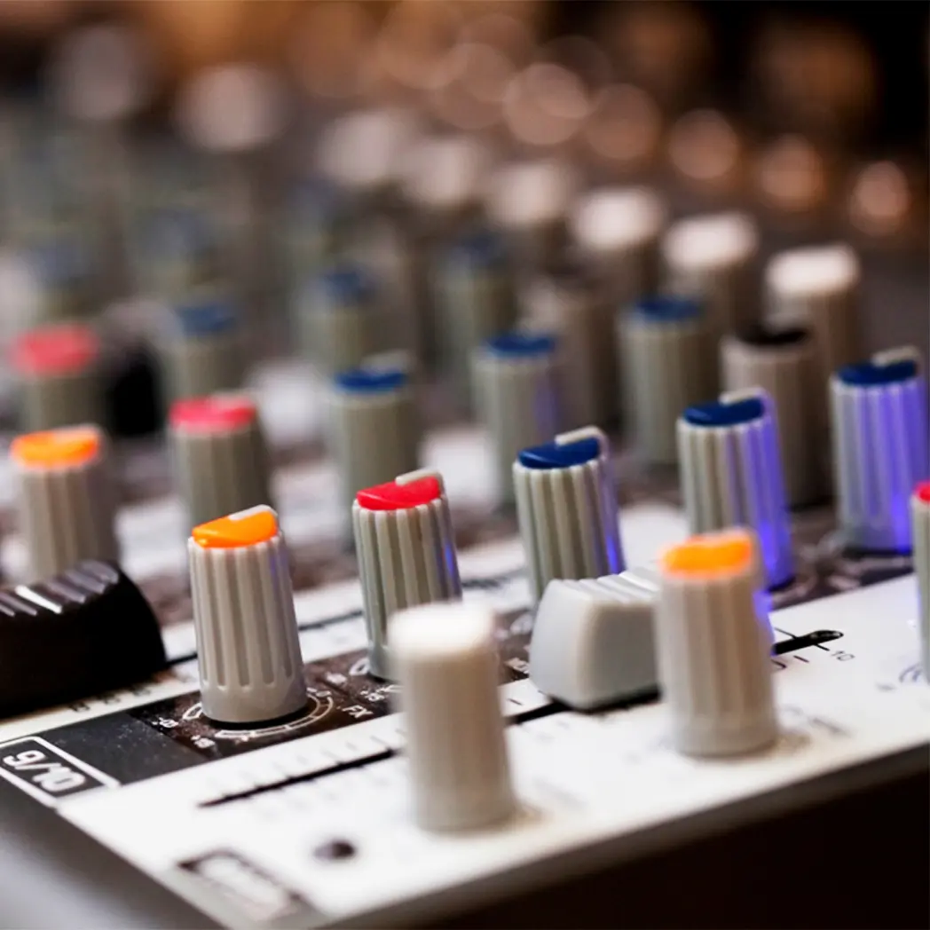 Control panel knobs.