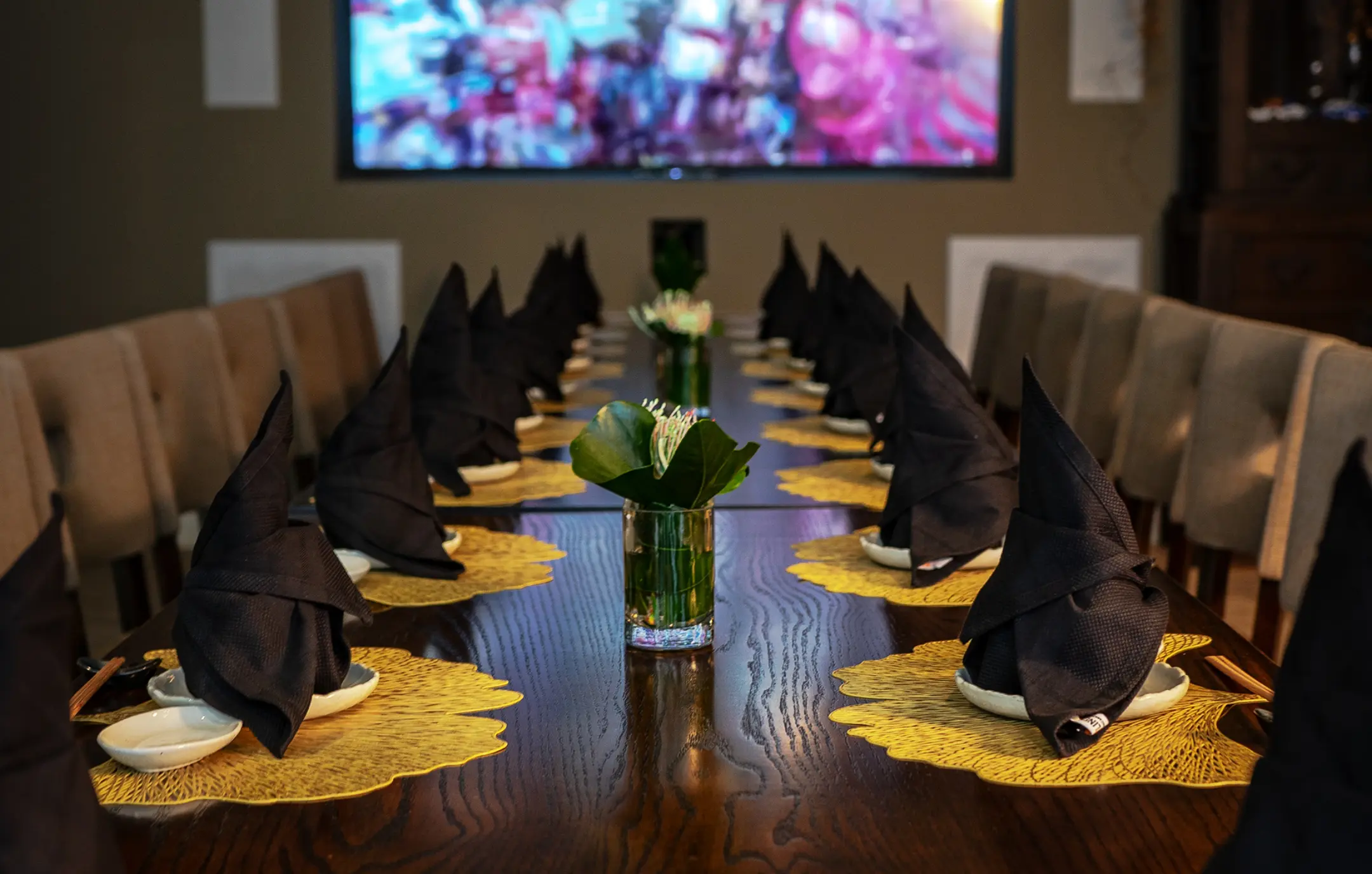 AV installation in restaurant.