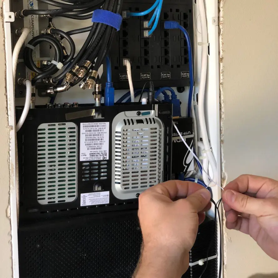 AV system wiring.