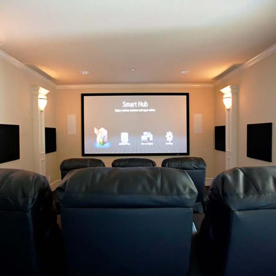 Home theater programming and customization process.