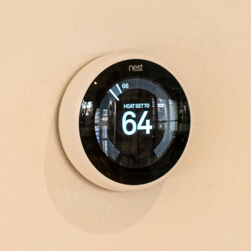 Nest thermostat installation at home.