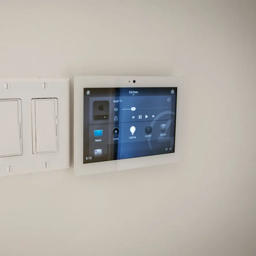 Control4 home automation control panel.