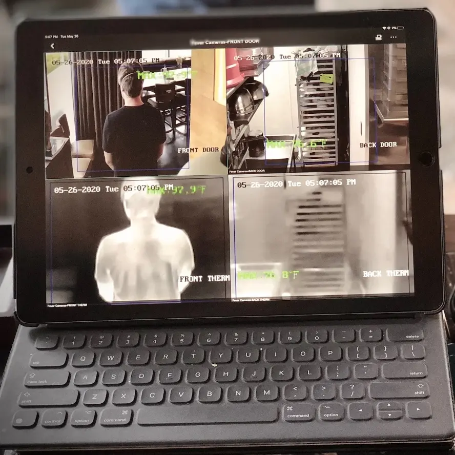 Home surveillance monitor.