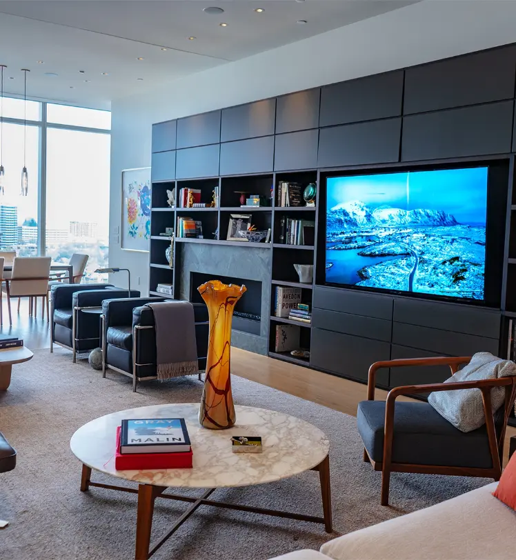 Home television and audio video installation in Downtown Dallas.