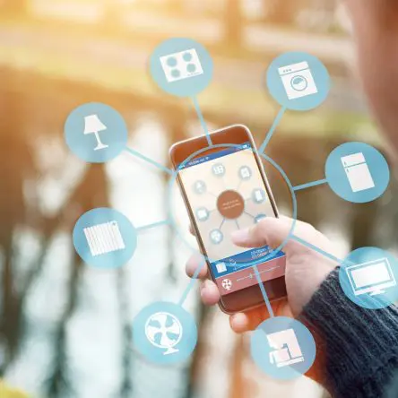 Smart home automation control panel on phone