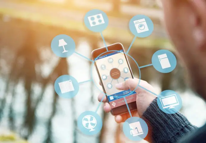 Smart home automation control panel on phone